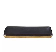 Load image into Gallery viewer, 3-Pc bath accessory set in black and gold.