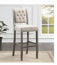 Load image into Gallery viewer, KAMELIN GREY BAR STOOL (New)