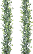 Load image into Gallery viewer, DearHouse Faux Eucalyptus Garland Plant, 2 Pack Artificial Vines Hanging Eucalyptus Leaves