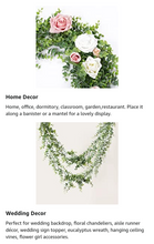 Load image into Gallery viewer, DearHouse Faux Eucalyptus Garland Plant, 2 Pack Artificial Vines Hanging Eucalyptus Leaves