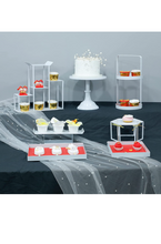 Load image into Gallery viewer, Set of 2 Pieces Cake Stands Iron Cake Holder Dessert Display Plate Serving Tray .