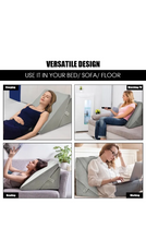 Load image into Gallery viewer, Costway Bed Wedge Pillow Adjustable Memory Foam Reading Sleep Back Support Grey
