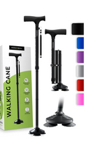 Load image into Gallery viewer, HONEYBULL Walking Cane for Men &amp; Women - Foldable, Adjustable, Collapsible,