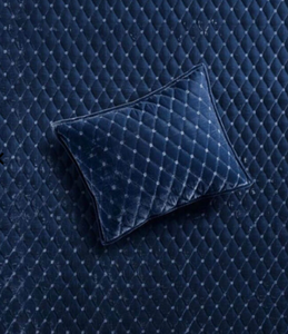 Martha Stewart Collection Diamond Tufted Velvet Bedding Quilts Full/Queen