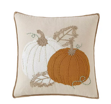 Load image into Gallery viewer, Herringbone Pumpkin Decorative Pillow, 20&quot; x 20&quot;.