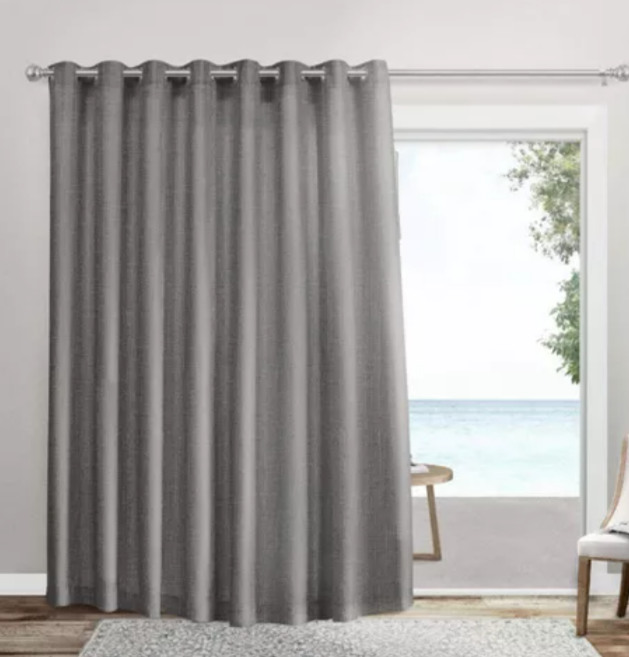 Top Single blackout Curtain Grey