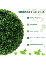 Load image into Gallery viewer, 2 Pcs Artificial Plant Topiary Ball 2 Layers Garden Spheres Boxwood Balls