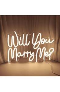 Will You Marry Me Neon Signs for Wall Decor Warm White LED Light Sign for Room Decor Light Up Sign for Birthday Party Wedding Decoration USB Powered