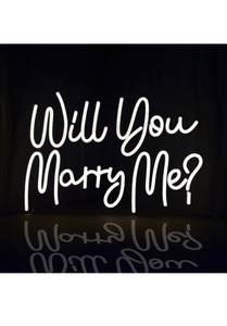 Will You Marry Me Neon Signs for Wall Decor Warm White LED Light Sign for Room Decor Light Up Sign for Birthday Party Wedding Decoration USB Powered