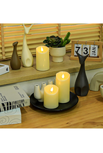 Load image into Gallery viewer, Flickering Flameless Candle Battery Operated Candle LED Pillar Candles with Remote Control and Timer for Romantic Ambiance and Home Decoration Set of 3