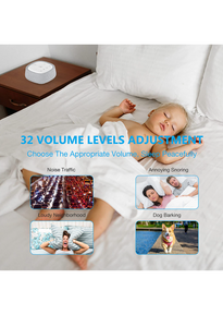 White Noise Machine for Baby Kids Adults, Rechargeable Sound Machine Sleep Therapy with 28 Natural Soothing Sounds.