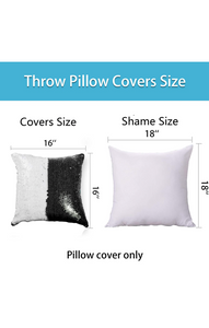 Sequin Pillow Cases 16 x16 Inch Set of 2 Reversible Throw Pillow Case Sequin Sublimation Pillow Blank Funny Sequin Pillow  covers