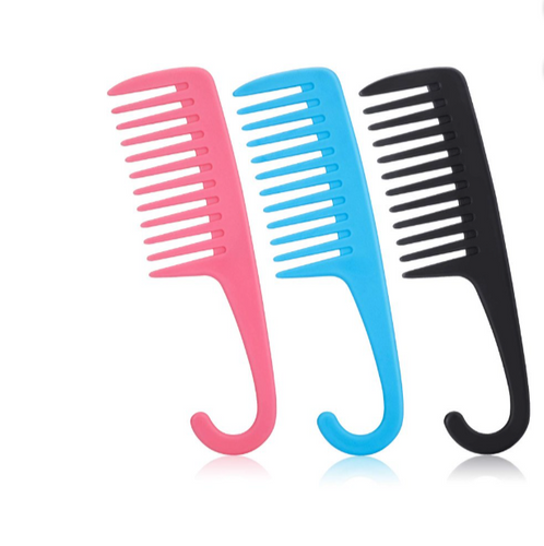 3 Pieces Wide Teeth Combs Shower Comb, Detangler Comb with Hook,