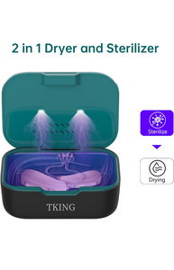 TKING UV Dryer For Hearing Aids Timing and 2 Temperature Mode Dehumidifier Hearing Aid Maintenance Accessory