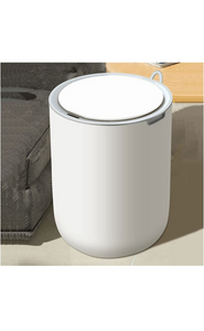 Joybos smart touch less motion sensor Trash Cans , Household Garbage Can with Lid,Kitchen,Bedroom,Office Paper Basket, White Trash Bin .