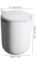 Load image into Gallery viewer, Joybos smart touch less motion sensor Trash Cans , Household Garbage Can with Lid,Kitchen,Bedroom,Office Paper Basket, White Trash Bin .