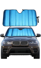 Load image into Gallery viewer, MCBUTY Windshield Sun Shade for Car Blue Thicken 5-Layer UV Reflector Auto Front Window Sunshade Visor Shield Cover and Keep Your Vehicle Cool(57&quot; × 27.5&quot;)