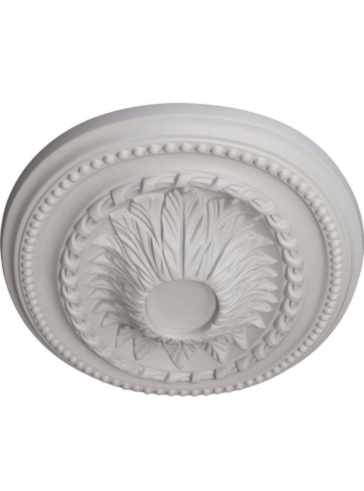 18-1/2 in. W x 13-1/2 in. H x 1-7/8 in. Saverne Urethane Ceiling Medallion, Ultra Pure White