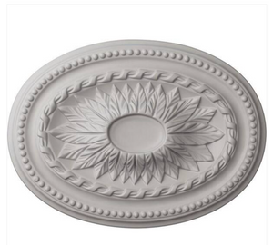 18-1/2 in. W x 13-1/2 in. H x 1-7/8 in. Saverne Urethane Ceiling Medallion, Ultra Pure White