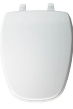 Load image into Gallery viewer, Bemis -1240205 000 Elongated plastic toilet seat white.