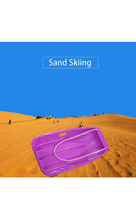 Load image into Gallery viewer, Teyssor 35&#39;&#39; Snow Sled Plastic Toboggan with Pull Rope for Kids. Purple.