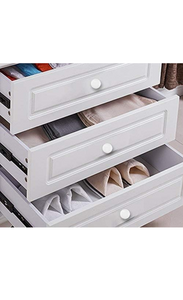 Cabinet Ceramic Round Pull Knob for Drawer, Dresser, Kitchen,Wardrobe Handles, 6 Pack, White.
