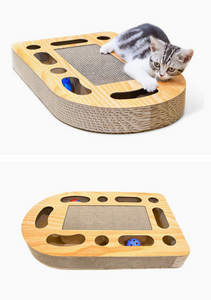 MIAOXSEN Cat Toy with Sturdy Scratching Pads Lounge and Jingly Balls for All Ages of Indoor Cats