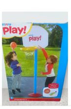 Load image into Gallery viewer, Stats play adjustable basketball set includes 5 ball and pump.