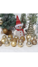 Load image into Gallery viewer, 45Pcs 6cm/2.36inch Christmas Balls Glitter Christmas Tree Ornaments Hanging Christmas Home Decorations for Home House Bar Party(Platinum/Gold)