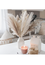 Load image into Gallery viewer, Dried pampas grass premium dried bouguet with natural dried pampas for boho home decor and wedding deco (white &amp; green)