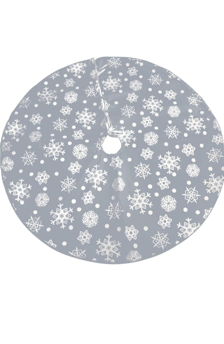 1Pc Non-Woven Fabrics Snowflake Christmas Tree Skirt Compatible with Christmas Tree New Year Decoration available in  light Blue(Color : Blue)