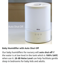 Load image into Gallery viewer, Humidifiers for Bedroom Large Room: 2.5L Top Fill Cool Mist Humidifiers for Home Kids Baby Nursery with Night Light | Ultrasonic Air Humidifier with Essential Oil Diffuser 28dB Whisper Quiet Adjustable Mist Auto Shut Off 12-30H Run Time