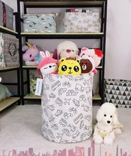 Load image into Gallery viewer, Laundry Basket Canvas Fabric Collapsible Organizer Basket for Storage Bin Toy Bins Gift Baskets Bedroom Clothes Children Nursery Hamper (Vehicle)