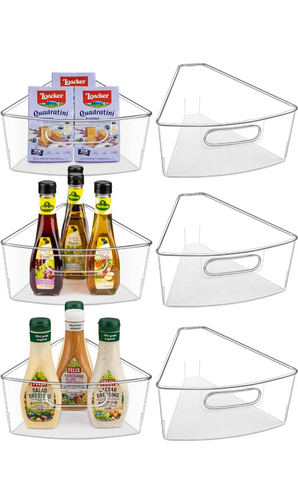 JEISSLIA Lazy Susan Cabinet Organizer Bins for 26