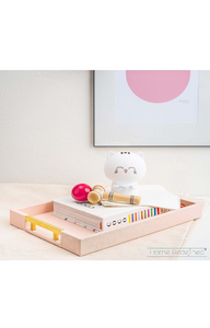 Home Redefined Modern Elegant 18"x12" Rectangle Baby Pink Tray .