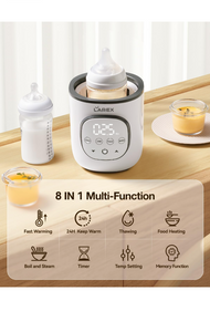 Bottle Warmer, Fast Baby Bottle Warmer for Breastmilk and Formula, with Timer and Accurate Temp Control, 8-in-1 Baby Milk Warmer.
