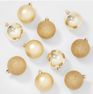 50ct Shatter-Resistant Round Christmas Tree Ornament Set - Wondershop