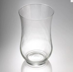 Set of 2 Clear Glass Vases 6x8.