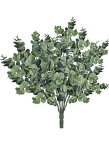 Load image into Gallery viewer, 3 Pcs Realistic Eucalyptus Leaves Bushes Artificial Greenery Stems Faux Eucalyptus Branches in Grey Green 14.6&quot; Tall for Vase Bouquets Wreath Garland Floral Crafts Centerpiece Table Decorations