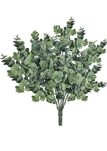 3 Pcs Realistic Eucalyptus Leaves Bushes Artificial Greenery Stems Faux Eucalyptus Branches in Grey Green 14.6" Tall for Vase Bouquets Wreath Garland Floral Crafts Centerpiece Table Decorations