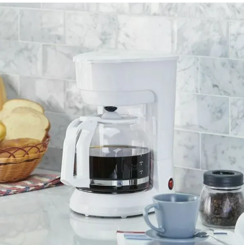 Mainstays 12 cup drip coffee maker with Removable Filter Basket and Glass Carafe