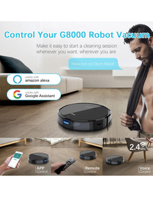 Tikom Robot Vacuum and Mop, G8000 Robot Vacuum Cleaner, 2700Pa Strong Suction, Self-Charging, Good for Hard Floors, Black