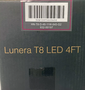(25-Pack) LUNERA T8 4ft LED Lamp Light Bulb 4000K Dimmable, Direct Replacement.