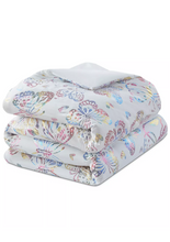 Load image into Gallery viewer, Butterflies and Rainbow Iridescent 6-Pc. Twin Comforter Set