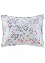 Load image into Gallery viewer, Butterflies and Rainbow Iridescent 6-Pc. Twin Comforter Set