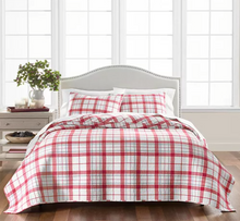 Load image into Gallery viewer, Martha Stewart Collection Windowpane Yarn-Dye Flannel Quilt, Full/Queen