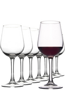 Load image into Gallery viewer, Fully Tempered Wine Glasses, Shock Resistant Wine Glass Set for Red or White Wine, Dishwasher Safe Stem Glasses for Restaurants, Bars, Home (Set of 8, 15.5 oz)