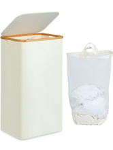 Load image into Gallery viewer, efluky Slim Laundry Hamper with Lid, Narrow Laundry Hamper