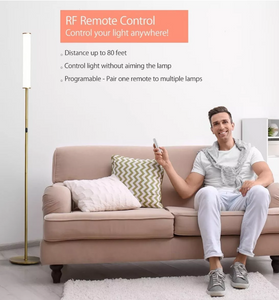 Obright Led Cylinder Floor Lamp With Remote Control Full Range Dimming Adjustab