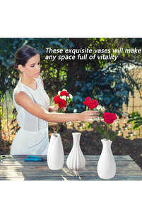 5'' White Ceramic Bud Vases Set of 20,Small Vases in Bulk for Flowers,Modern...